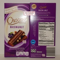 Choceur German Milk Chocolate with Raisins and Hazelnuts 7.05oz/200g