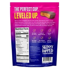 Skinny Dipped Dark Chocolate Peanut Butter Cups 30 count 15.9 oz Bag LOW SUGAR