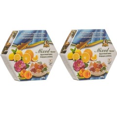 2 x Traditional Cyprus/Greek Loukoumi Delight Sweets 300g – Mixed Peach Flavour