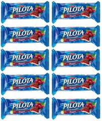 Pack of 10 Hungarian Pilota Sponge Cake filled Cherry Gel covered Dark Chocolate