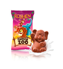 Ukraine Sweets Roshen CHOCO ZOO Figure Candies Milk Chocolate Cream Filling 200g