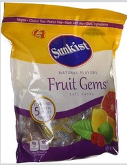Sunkist Fruit Gems Soft Candy Assorted Natural Flavors 2 lb Bulk Fruit Candy