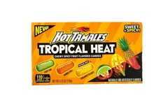 New 3-Pack Hot Tamales Tropical Heat Sweet & Spicy Candy 4.25oz Each Theater Box