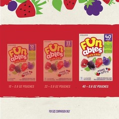Fruity Snacks Mixed Berry Flavored 40 Pack Gluten Free 70 Calorie