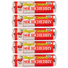 Regal Crown Roll Sour Cherry, 1.01 Ounce (Pack of 5), Sour Candy, the Hampton Ca