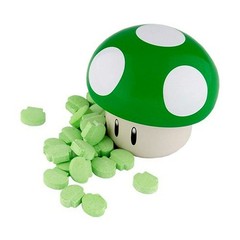 Super Mario Bros Sour Candy. (1) Collectible Tin. Sour Cherry or Green Shaped…