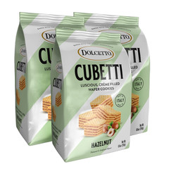 Dark Chocolate Cubetti Wafer Cookies Pack of 3 Cream Filled Made in Italy