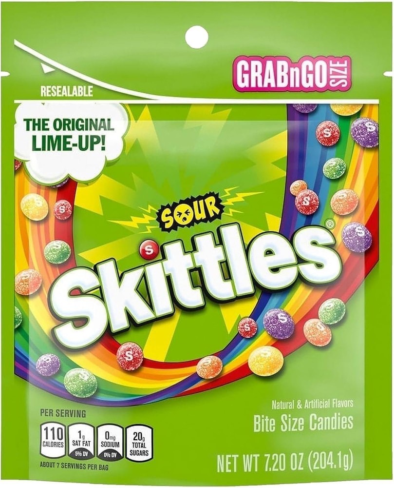 Skittles Sour Grab N Go 7.2oz – Pack of 1
