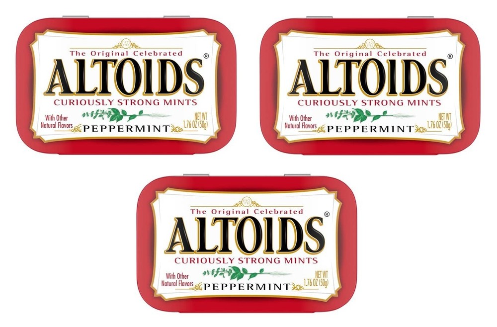 ALTOIDS Classic Peppermint Breath Mints, 1.76-Ounce Tin (Pack of 3)