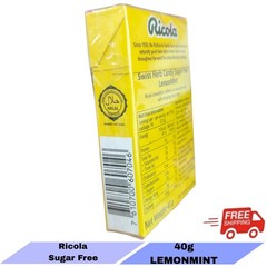3 X 40g Ricola Herbal Sugar Free Fresh Pearls Lemon Mint Chewy Refreshment