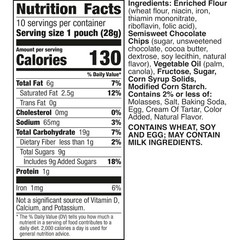 Mini Soft Baked Cookies Chocolate Chip Snack Bags 10ct 10oz