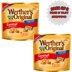 Werther’s Original Hard Sugar Free Caramel Candy, 7.7 oz PACK OF 2
