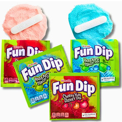 Fun Dip Candy 21 Count Cherry Yum & RazzApple Magic Dip Variety Pack