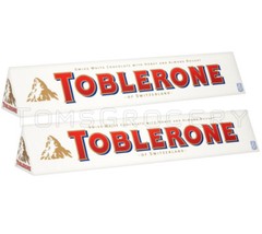 2 x TOBLERONE WHITE Swiss Chocolate Bar with Honey & Almond Nougat 100g 3.5oz