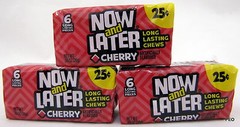 Now and Later Cherry Candy Chews 24 Count Box (6 piece bars) Chewy Bulk Taffy