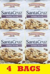 4x Pepperidge Farm Santa Cruz Soft Baked Oatmeal Raisin Cookies 8.6 oz – 4 BAGS