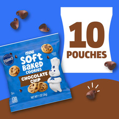 Pillsbury Chocolate Chip Mini Soft Baked Cookies (10 Pouches)