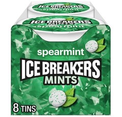 ICE BREAKERS Spearmint Sugar Free Mints Tins, 1.5 oz (8 Count)