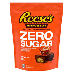 Reese’s Zero Sugar Miniatures Peanut Butter Cups Candy Bag 15.5 oz