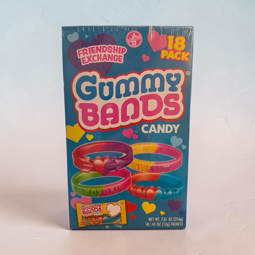 NIB – Gummy Bands Original Friendship Candy – 18 Pack, 7.6 Oz, Sealed
