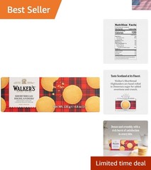 Walker’s Shortbread Highlanders, All-Butter Shortbread Cookies, 4.7 Oz Box
