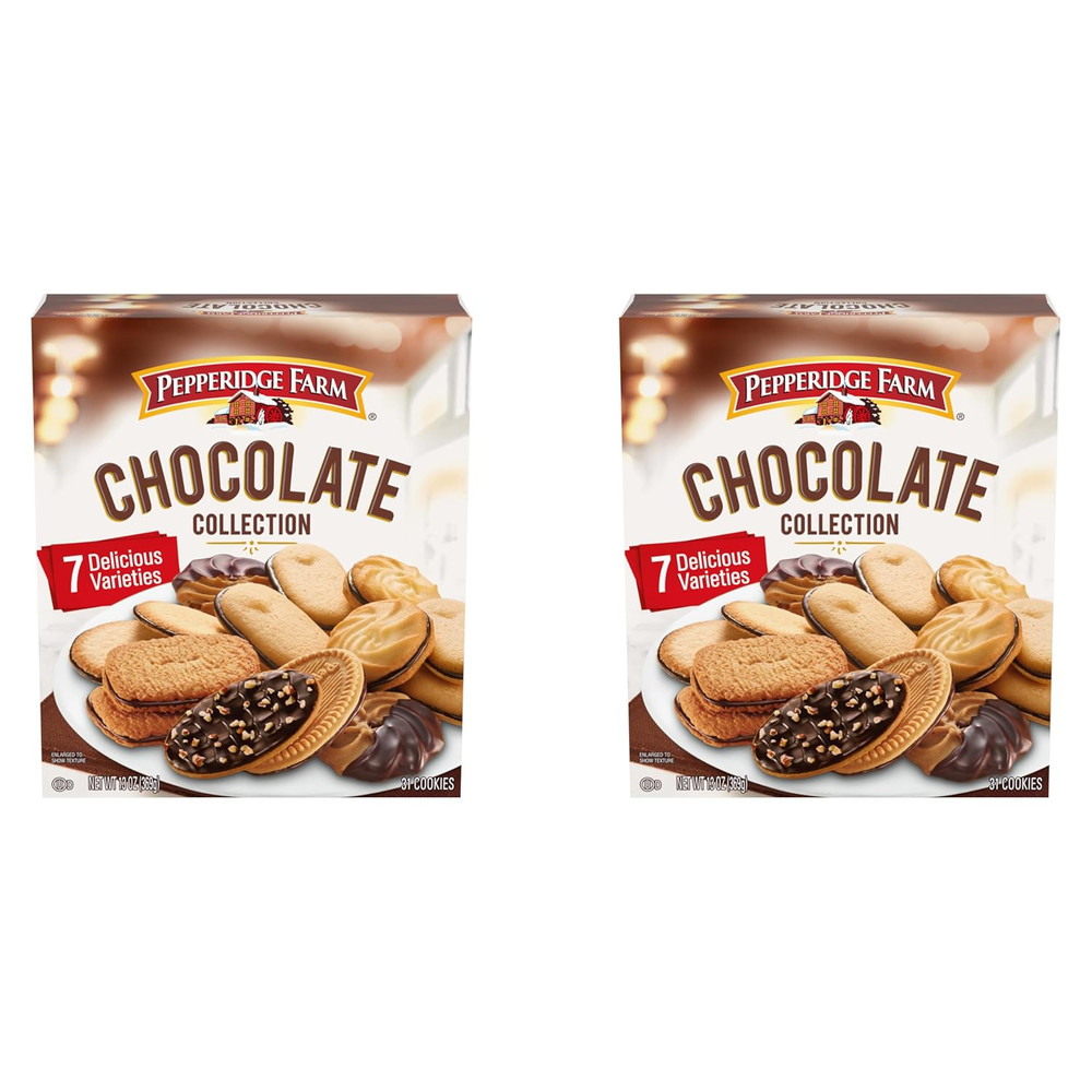 Chocolate Collection, 7 Cookie Varieties, 13-Oz Box