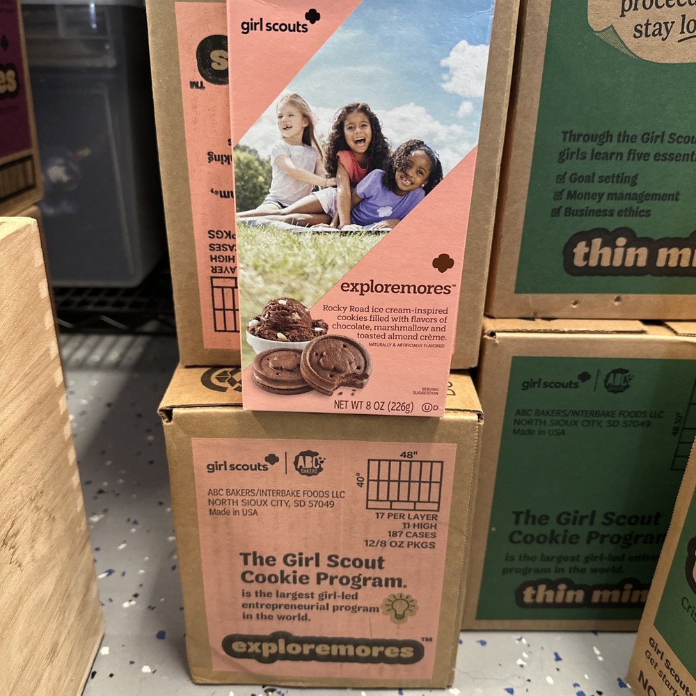 EXPLOREMORES chocolate 2026 Girl Scout Cookies **FULL CASE = 12 BOXES**