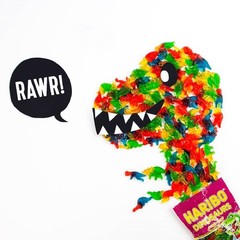 HARIBO Gummi Candy, Dinosaurs, 5 oz. Bag 5 Ounce (Pack of 1), Multicolor