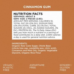 Cinnamon, Plastic-Free Natural Chewing Gum, 12 Pack (180 Pieces) | Vegan, Kos…