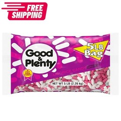 Good & Plenty: Licorice Candy – Fat Free Bulk Bag (5 lbs)