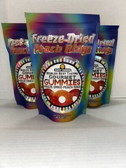 Happy Yummies Freeze-Dried Candy Peach Rings *4oz* World’s Best Gourmet Gummies