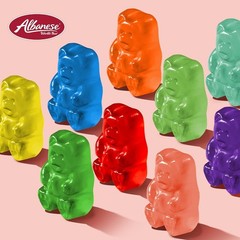 Candy, Wild Cherry Gummi Bears, 5-pound Bag