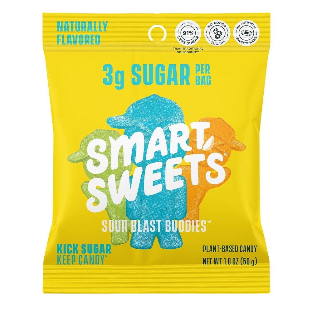 Sour Blast Buddies Low Sugar Candy Pack of 12 1.8 Ounce