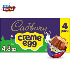 CREME EGG Chocolate with Fondant, Easter Candy Eggs, 1.2 Oz (4 Count)