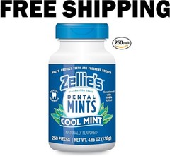 Zellie’s | 100% Xylitol Cool Mint Breath Mints | No 250 Count (Pack of 1)