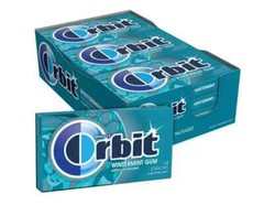 Wrigleys ORBIT Wintermint Sugar free Chewing Gum, 14 Pieces (Pack of 12)
