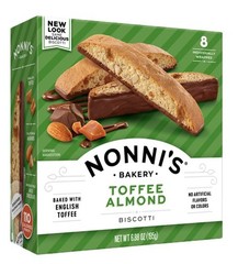 🟠 New Nonni’s Bakery Toffee Almond English Biscotti Italian Cookies 6.88oz