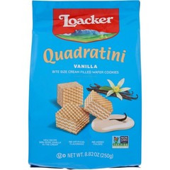 Vanilla Loacker Quadratini Bite Size Wafer Cookies Cream Filled 8.82 Oz 6 Pack