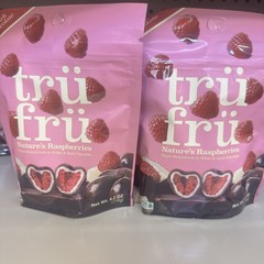 2x 4.2 oz Tru Fru Dark + White Chocolate Freeze -Dried Raspberries EXP:11:10/27