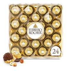 Gourmet Hazelnut Milk Chocolate Gift Box, Ferrero Rocher, 24 Individually