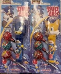 Lot Of Six (6) Assorted Flix Pop Ups 3Pcs Candy Chupa Chups Lollipop Dispenser