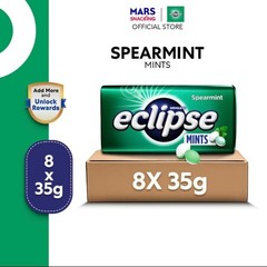 Wrigley’s Eclipse Spearmint Sugar Free Mints 35g Cool Fresh Breath Anytime Daily