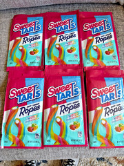 Lot of 6 Pack SweeTarts Ropes Twisted Rainbow Punch Variety Flavor 5oz Each