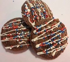 Chocolate Fudge Chewy Brownie Cookies With Drizzle Icing (18 Cookies)