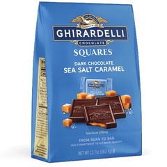 Ghirardelli Dark Square Chocolate Sea Salt Caramel – XL Bag – 12.7oz