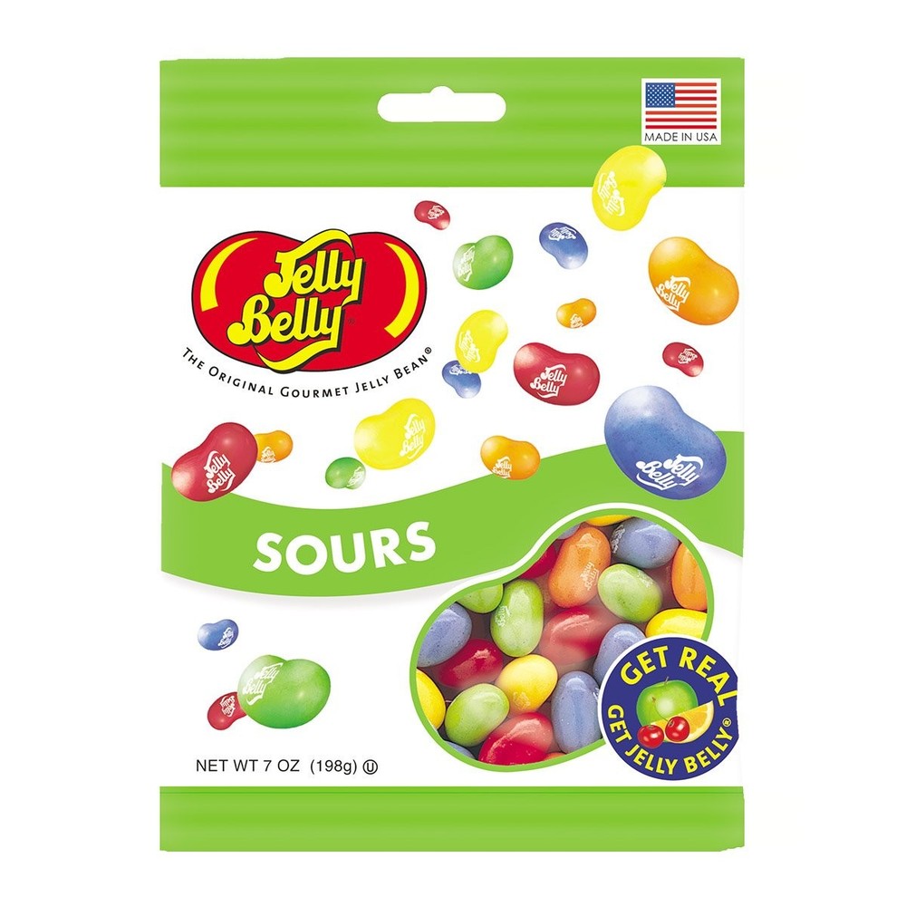 Kosher Certified Multicolor Sour Jelly Beans 7 oz Variety Pack for Parties