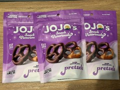 Jojo’s Dark Chocolate Pretzels – 3 Packs – 3 OZ Each
