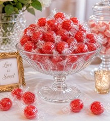 Jumbo Cherry Candy Balls with Gum Center – 1 lb Bulk Bag of Fresh Individuall…