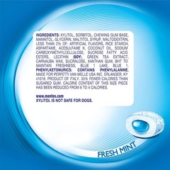 Mentos Pure Fresh, Sugar-Free, Chewing Gum with Xylitol, Fresh Mint 200 or 80