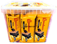 Bauducco Chocolate & Vanilla Wafer Cookies Tub 20 Packs EXP 08/2026